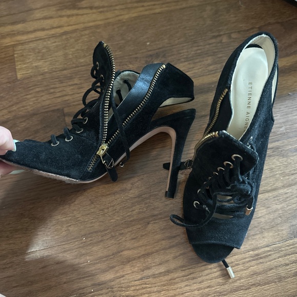 Etienne aigner black lace heels - Picture 2 of 3